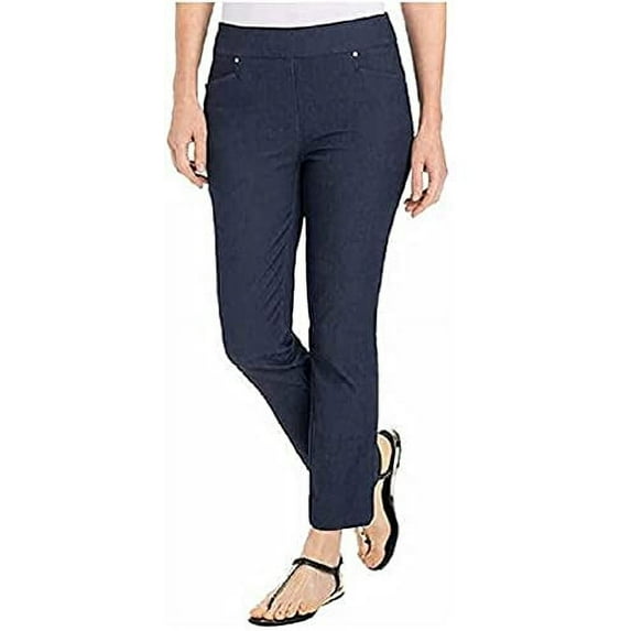 Hilary Radley Ladies EcoCosy Pull-On Ankle Built-in Tummy Control Pant Navy XL