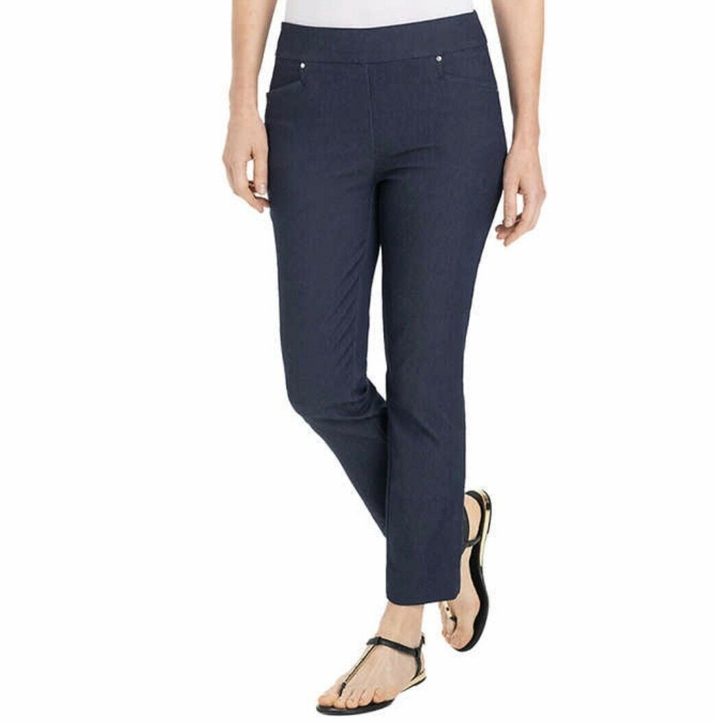 Hilary Radley Ladies' Pull-On Ankle Pants, Indigo, Small - Walmart.com
