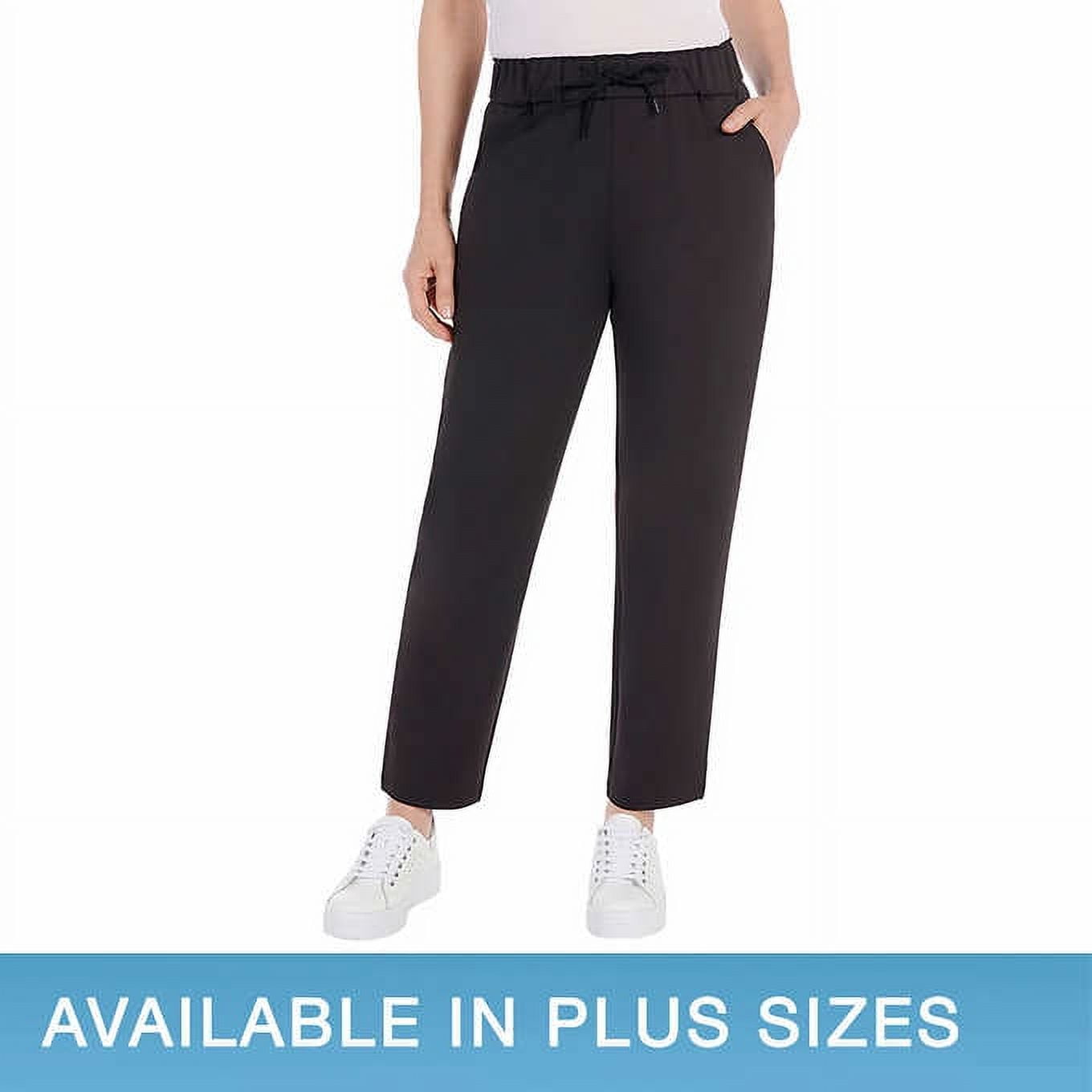 Hilary Radley Ladies' PullOn Pant with Pockets and Drawstring (Black