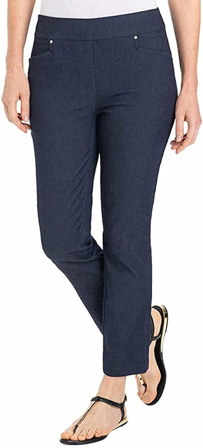 Hilary Radley Women Mid-rise Stretch Pull-on Ankle Pant Jean