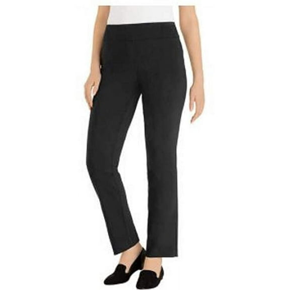 Hilary Radley Ladies' Pull-on Ankle Pant with Tummy Control Size: XS, Color: Black