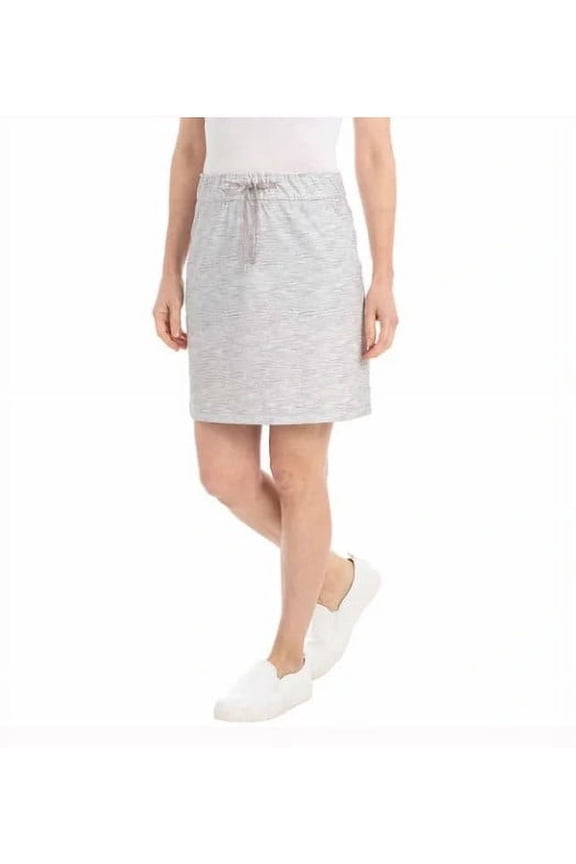Ladies' Pull-on Skirt, Light Grey Combo, Medium
