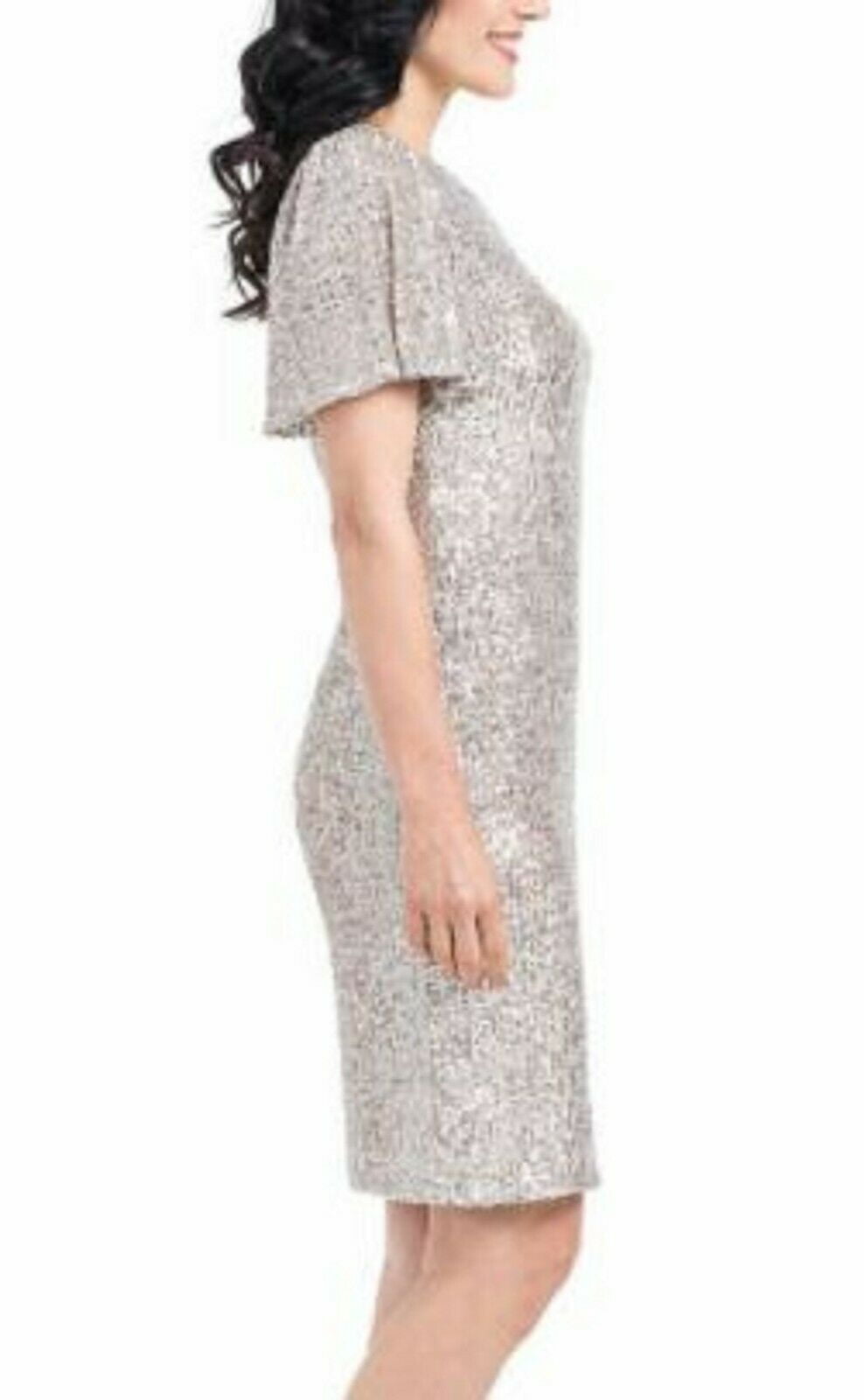 Hilary Radley Ladies' Sequin Dress (Champagne, Small), Women's, Beige
