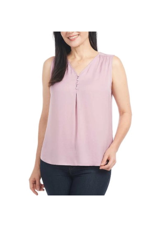 Ladies' Size XS (0-2) Sleeveless Blouse, Soft Plum (Purple)