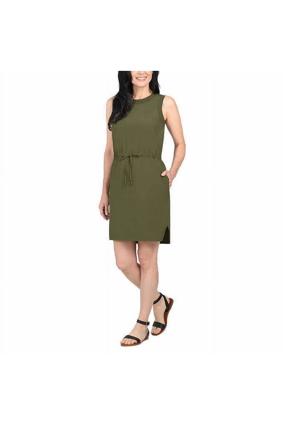 Ladies' Sleeveless Dress (Light Olive, Small)