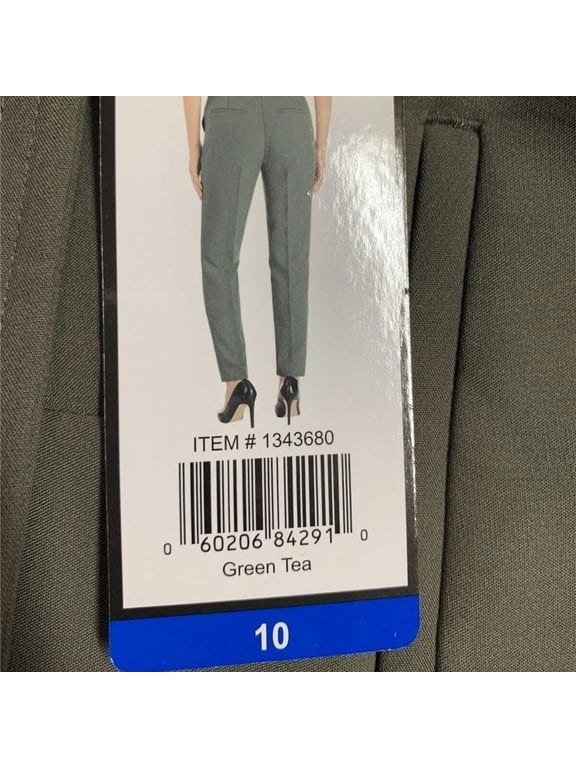 Ladies' Tie Front Dress Pant (Green Tea, 10) New with box/tags