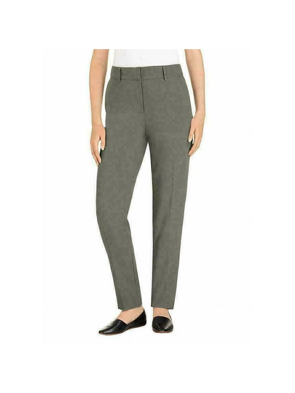 Ladies' Tie Front Dress Pant (Green Tea, 8)