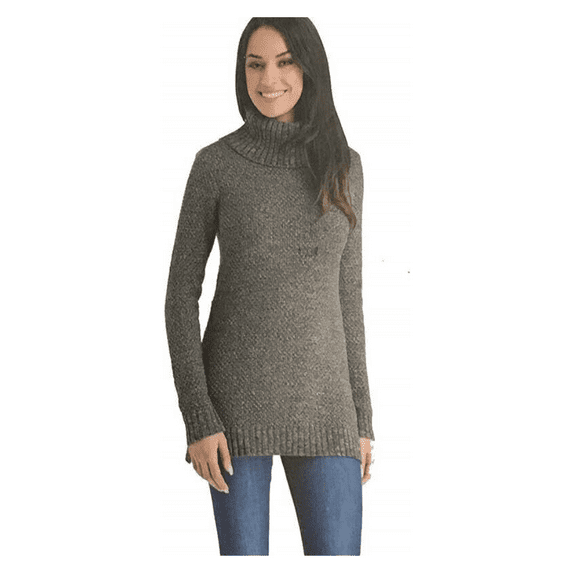 Hilary Radley Turtleneck Sweater (Charcoal Mix, L)