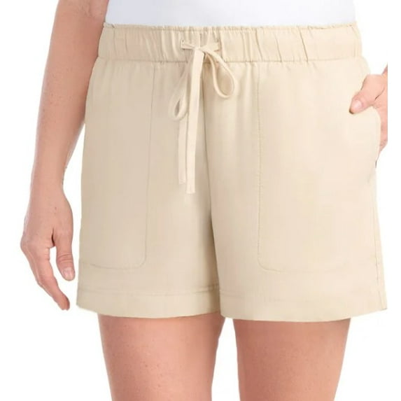 Hilary Radley Women's Lightweight Pull on Tencel Short, Tan, X-Large
