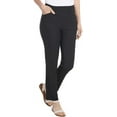 thumbnail image 1 of Hilary Radley Women Mid-Rise Stretch Pull-On Ankle Pant (Black,Large), 1 of 8