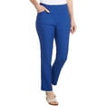 thumbnail image 1 of Hilary Radley Women Mid-Rise Stretch Pull-On Ankle Pant (Mazarine Blue,Large), 1 of 8