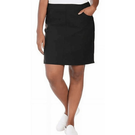 Hilary Radley Women's Built-in Shorts front Pockets Super Stretch Skort-Black / S