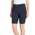thumbnail image 1 of Hilary Radley Women's Comfort Waistband Bermuda Shorts (Navy, L), 1 of 6
