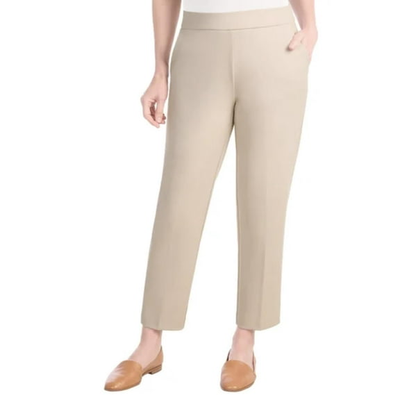 Hilary Radley Women's Crepe Pull-On Pant (US, Alpha, XX-Large, Regular, Regular, Beige)