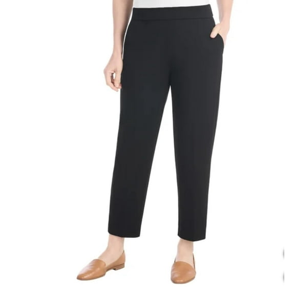 Hilary Radley Women's Crepe Pull-On Pant (US, Alpha, XX-Large, Regular, Regular, Black)