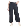 thumbnail image 1 of Hilary Radley Women's High Rise Cotton Stretch Wide Leg Pant with Pockets (US, Numeric, 8, Regular, Regular, Navy (Blue)), 1 of 4