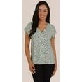 thumbnail image 1 of Hilary Radley Women's Ladies Top Blouse V-Neck Shirt (Multi Check Combo, XX-Large), 1 of 1