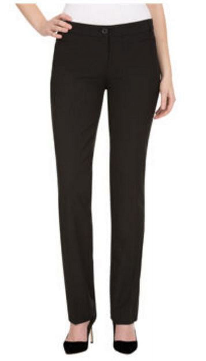 Hilary Radley Women's Lightweight Slim Leg Dress Pant (Black, 6 X 32 ...