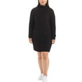 thumbnail image 1 of Hilary Radley Women's Mock Neck Sweater Dress, Black, Small, 1 of 3