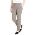 thumbnail image 1 of Hilary Radley Ladies' Tummy Control Pull-On Pants with Pockets, Cream/Black XL, 1 of 4