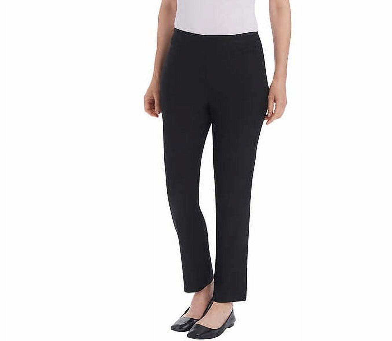 Hilary Radley Women's PullOn Ankle Pant (Black, Large)