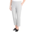 thumbnail image 1 of Hilary Radley Women's Pull-on Dress Pants, 4-Way Stretch, Elastic Waist, Front Pockets (US, Alpha, Small, Regular, Regular, Heather Gray), 1 of 4