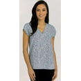 thumbnail image 1 of Hilary Radley Women's Short Sleeve Blouse, Off-White Black Combo, Small - NEW, 1 of 2
