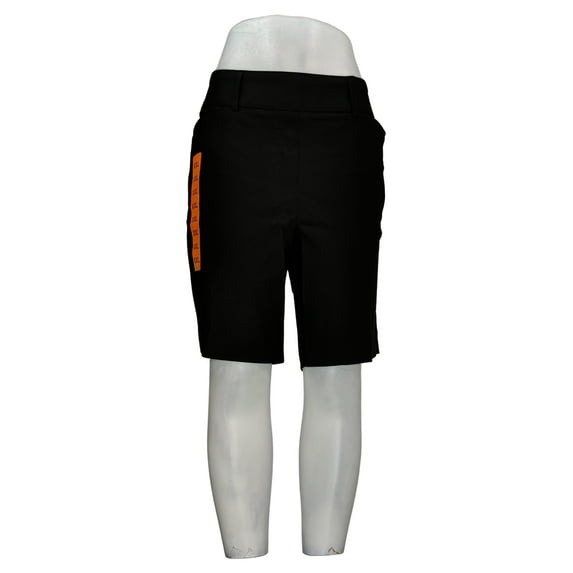 Hilary Radley Womens Midweight Bermuda Pull-On Short (XX-Large, Black)
