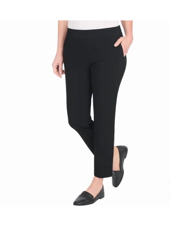 Women's Size X-Small (2) Pull-On Ankle Pants, Black