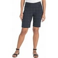 thumbnail image 1 of Hilary Radley Womens Bermuda Pull-On Short (Navy/Offwhite Combo, Small), 1 of 4