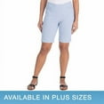 thumbnail image 1 of Hilary Radley Womens Midweight Bermuda Pull-On Short (Medium, Light Blue Combo), 1 of 5