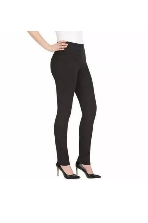 Womens Narrow Leg Stretch Slim Ponte Pant (Charcoal Combo, X-Small)