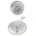 thumbnail image 1 of Hilason 1" Silver Plated Floral Round Western Concho with Screw Back, 1 of 2
