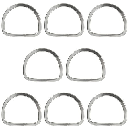 Hilason 3 1/2 In  Horse Saddle Stainless Steel Stamp Rigging Dee Set of 8