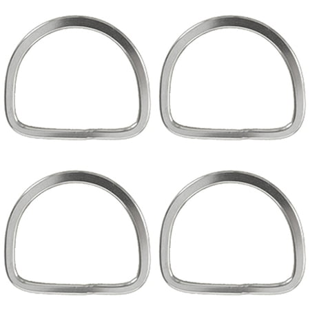 Hilason 3 In Horse Saddle Stainless Steel Stamp Rigging Dee Set of 4