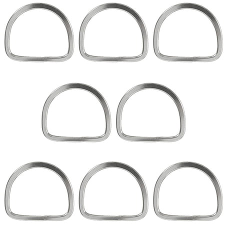 Hilason 3 In Horse Saddle Stainless Steel Stamp Rigging Dee Set of 8