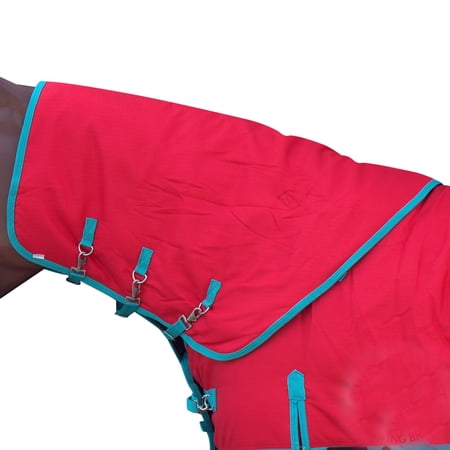 Hilason 600D Winter Waterproof Poly Turnout Horse Hood Neck Cover Red