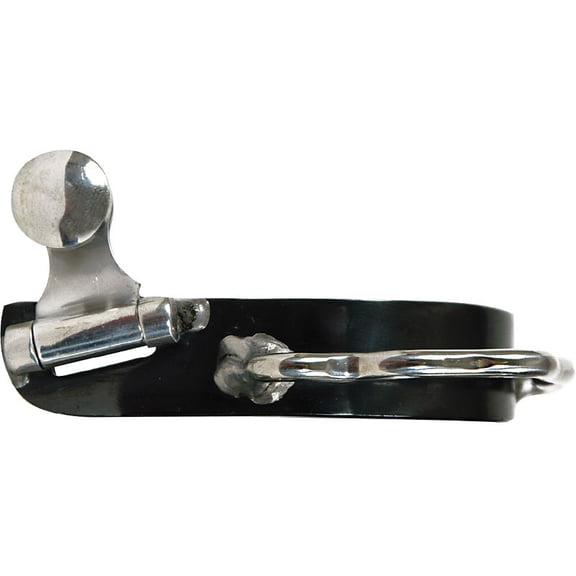 Hilason Black Satin Bumper Without Rowel Spur With Stainless Steel Buttons