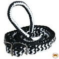 thumbnail image 1 of Hilason Braided Poly Barrel Racing Contest Reins Flat 1" X 8Ft Black/White, 1 of 8