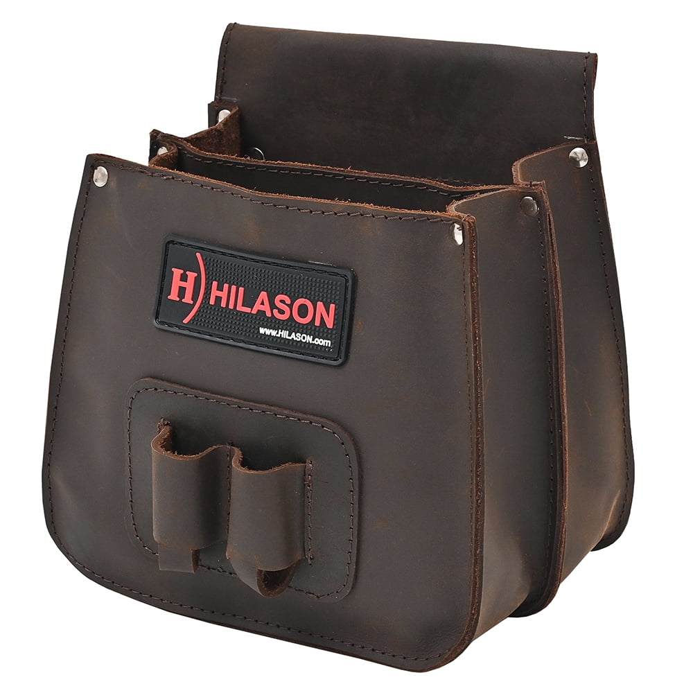 Hilason Genuine Thick Leather Shooting Shotgun Shell Bag Ammo Pouch