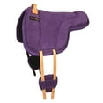 thumbnail image 1 of Hilason Horse Bareback Saddle Pad Anti Slip Base Suede Leather Purple, 1 of 6