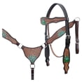 thumbnail image 1 of Hilason Horse Cactus Hand Painted American Leather Breast Collar Headstall Brown, 1 of 8