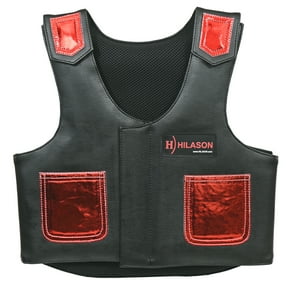Hilason Kids Junior Youth Bull Riding Pro Rodeo Leather Protective Vest