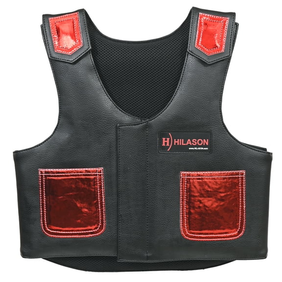 Hilason Kids Junior Youth Bull Riding Pro Rodeo Leather Protective Vest