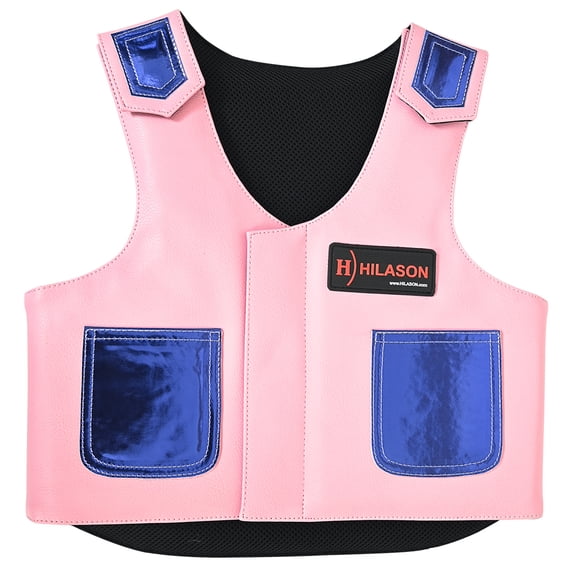 Hilason Kids Junior Youth Bull Riding Pro Rodeo Leather Protective Vest