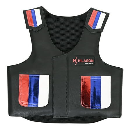 Hilason Kids Junior Youth Bull Riding Pro Rodeo Leather Protective Vest