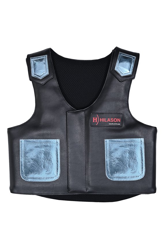 Kids Junior Youth Horse Riding Pro Rodeo Leather Protective Vest