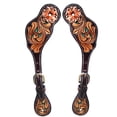 thumbnail image 1 of Hilason Leather Horse Riding Spur Strap Western Floral Hand Paint, 1 of 2