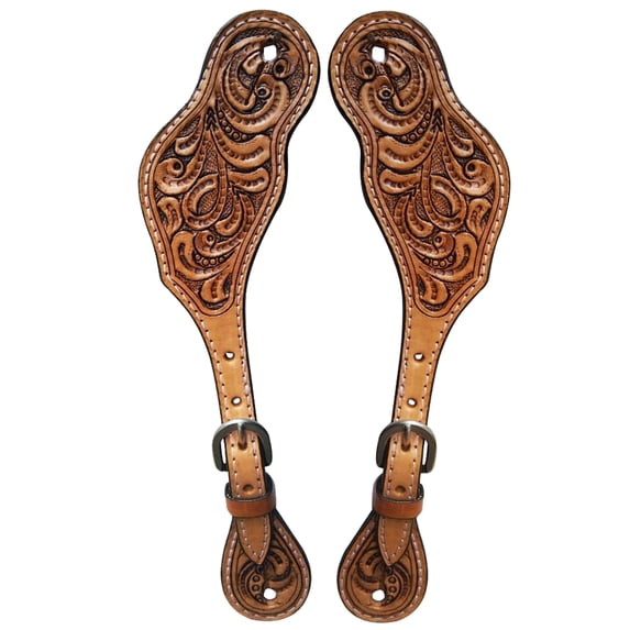 Hilason Leather Horse Riding Spur Strap Western Floral