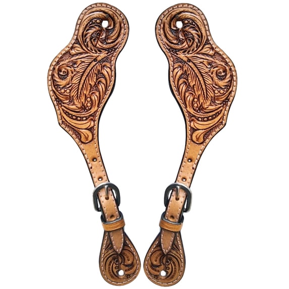 Hilason Leather Horse Riding Spur Strap Western Floral